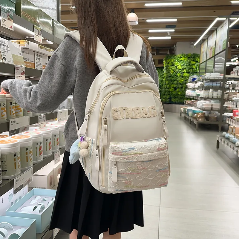 OUZIHUANG Nylon Backpack Unisex Multicolor-4