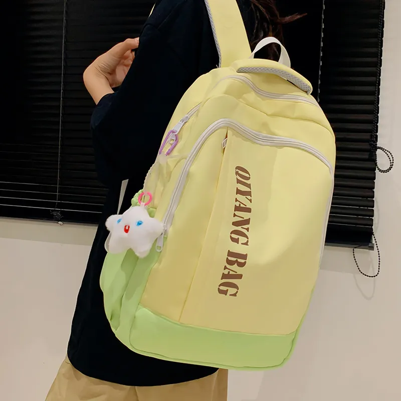 Tong Tong Rabbit Nylon Backpack Large Size Unisex Multicolor-8