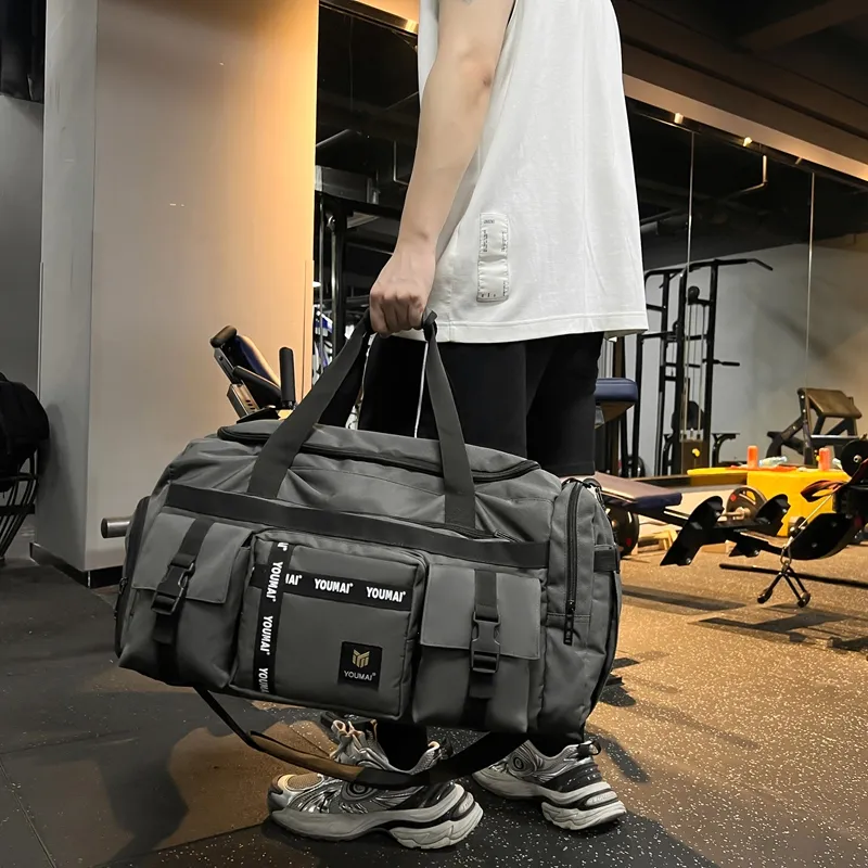 Deli Bear Oxford Gym Bag Large Size Unisex Multicolor-12