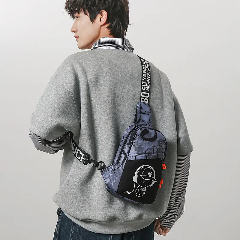 Tong Tong Rabbit Nylon With Mesh Sling Bag Men's Multicolor-11