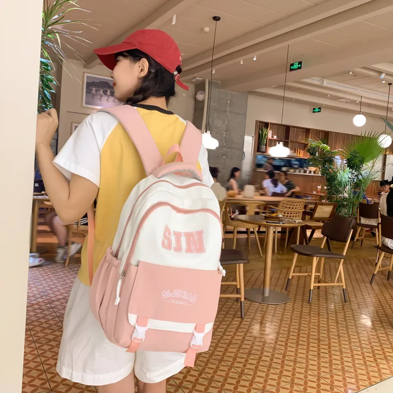 Tong Tong Rabbit Nylon Backpack Women's Black/Purple/Pink/Red/Blue-9