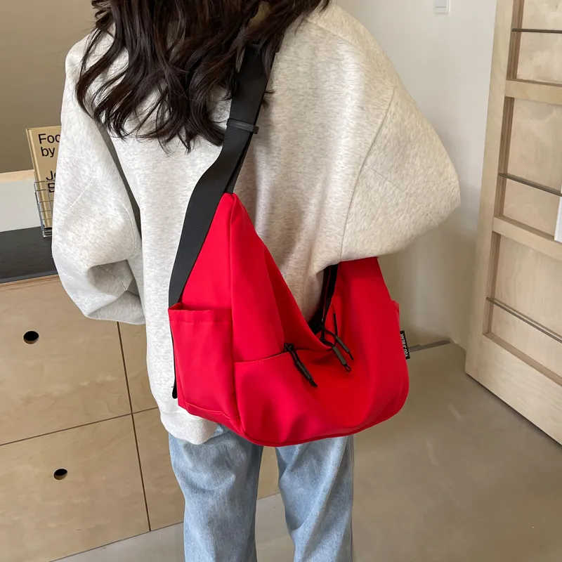 OUZIHUANG Nylon Fabric Crossbody Bag, Shoulder Bag Regular Unisex Multicolor-22