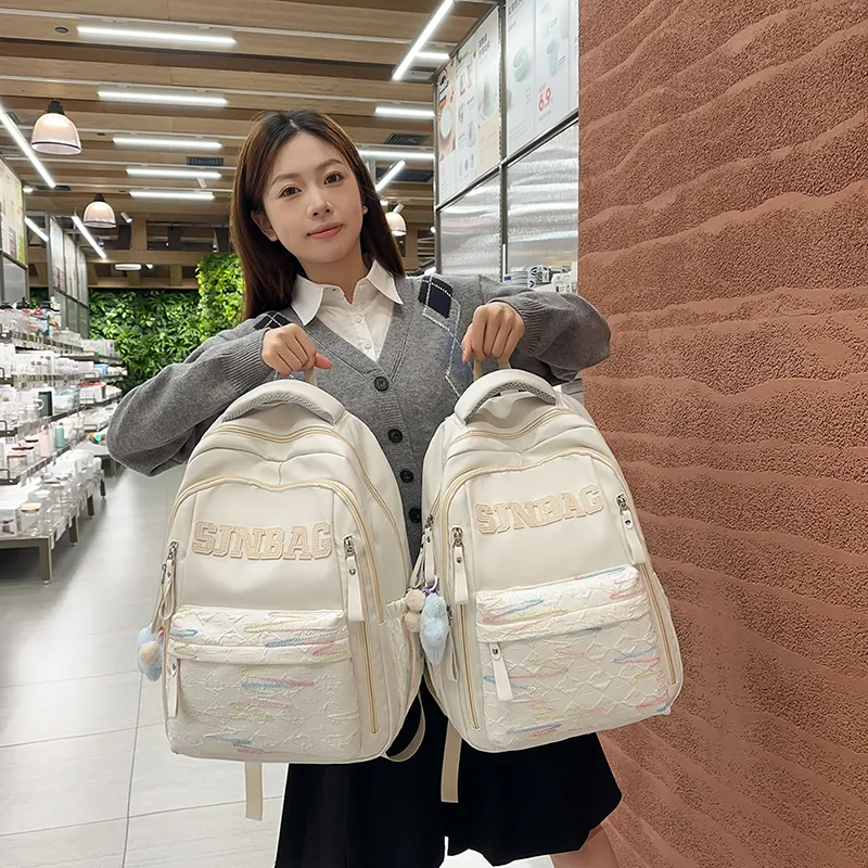 OUZIHUANG Nylon Backpack Unisex Multicolor-2