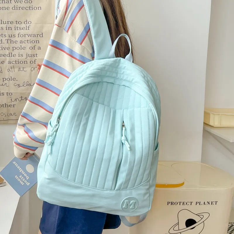Deli Bear Nylon Fabric Backpack Regular Unisex Multicolor-25