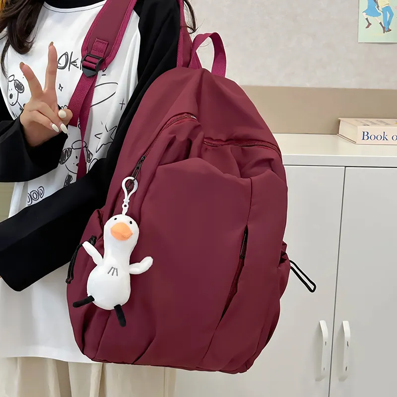 Tong Tong Rabbit Nylon Backpack Large Size Unisex Multicolor-3