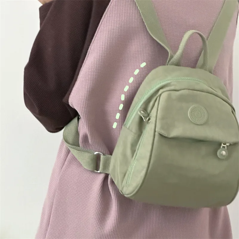 Deli Bear Polyester Backpack Small Size Women's Purple/Black/Pink/Green-22