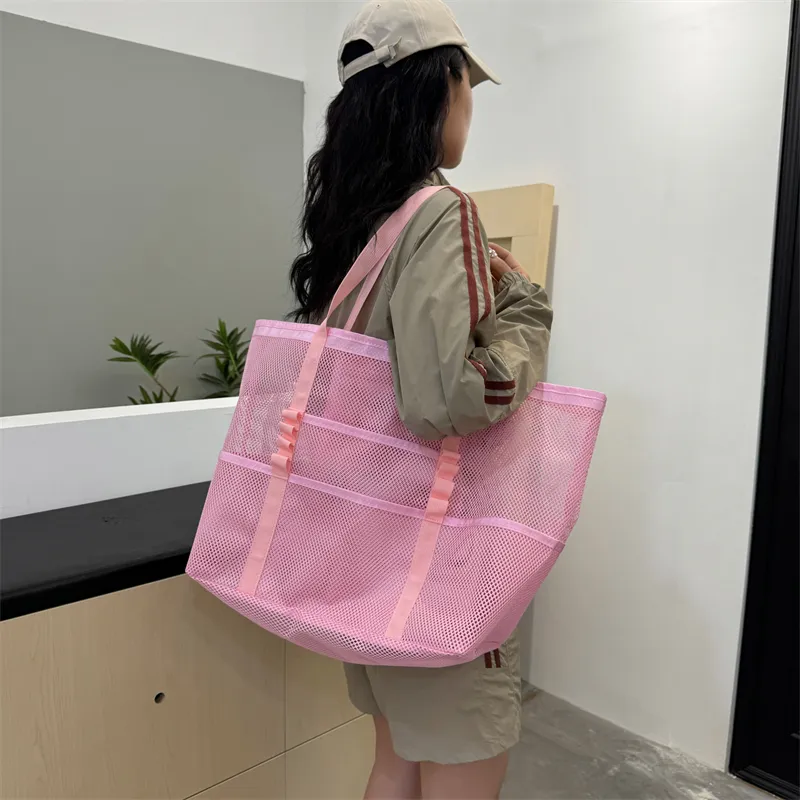 Deli Bear Oxford Shoulder Bag Regular Women's Black/Pink/Orange/Gray/Khaki-9