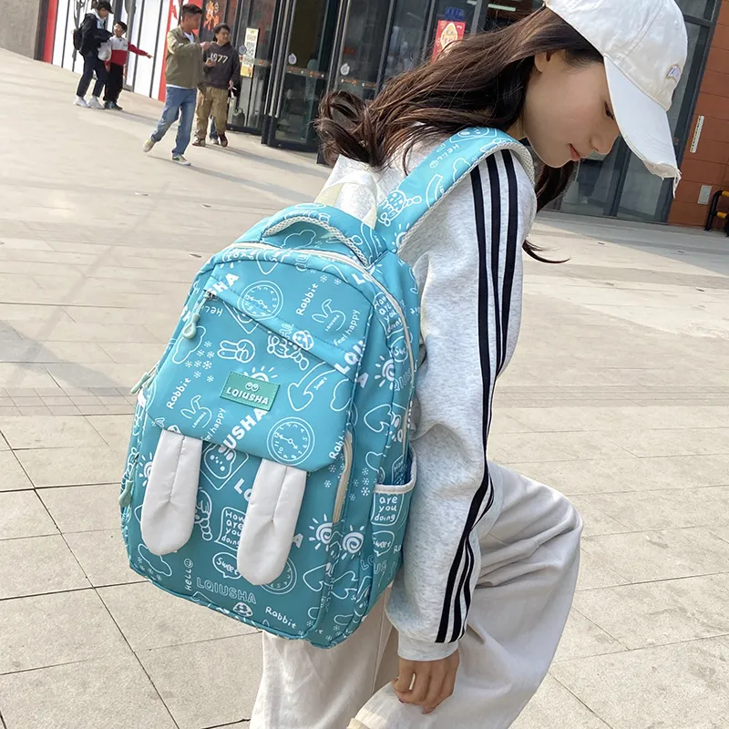 Deli Bear Canvas Backpack Unisex Multicolor-4