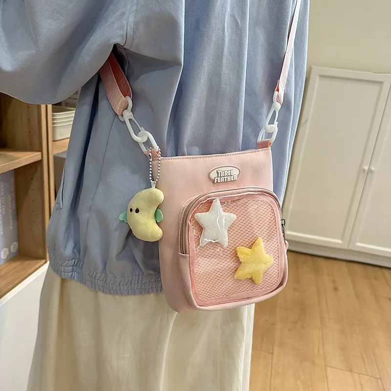OUZIHUANG Nylon Crossbody Bag Regular Women's Black/White/Light Pink/Light Green/Light Yellow/Light Blue-9
