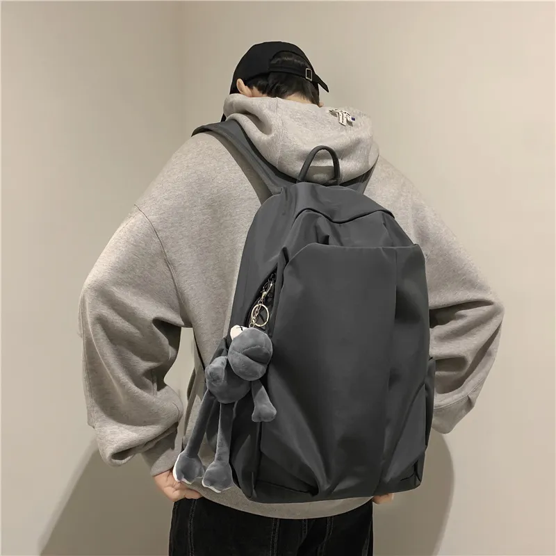 Deli Bear Nylon Backpack Regular Unisex Black/White/Pink/Red/Gray/Green-3