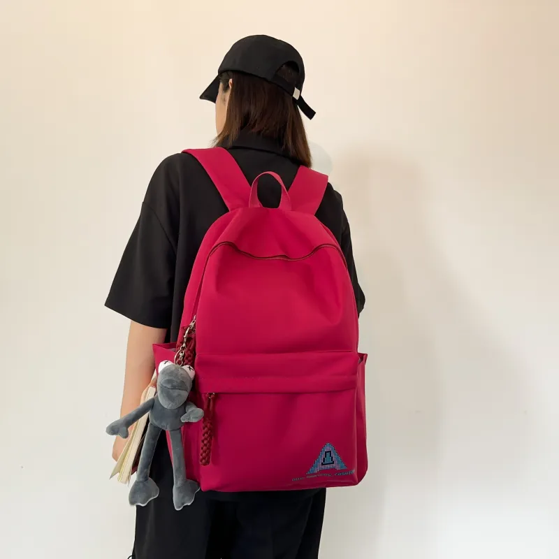 OUZIHUANG Nylon Backpack Regular Unisex Black/Green/Dark Blue/Red/Light Green-8