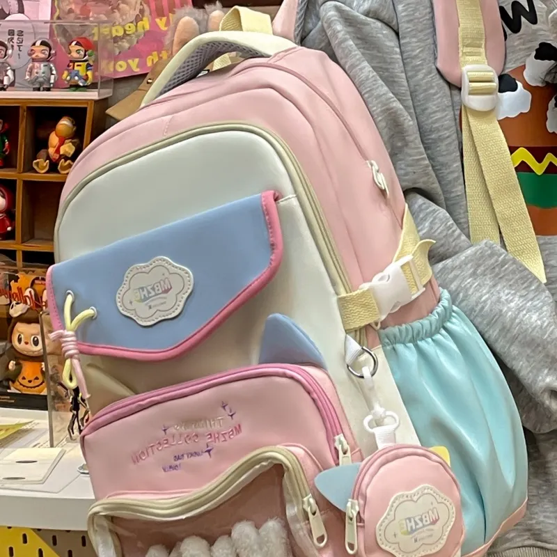 Tong Tong Rabbit Nylon Backpack Unisex Multicolor-2