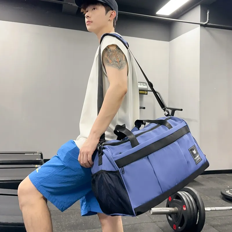 Deli Bear Nylon Gym Bag Unisex Black/Pink/Gray/Red/Yellow/Blue/Turquoise-26
