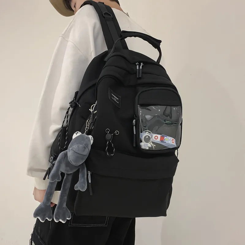 Deli Bear Nylon Backpack Regular Unisex White/Black-11