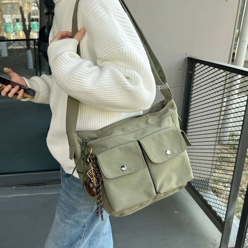 Deli Bear Nylon Shoulder Bag Unisex Multicolor-11