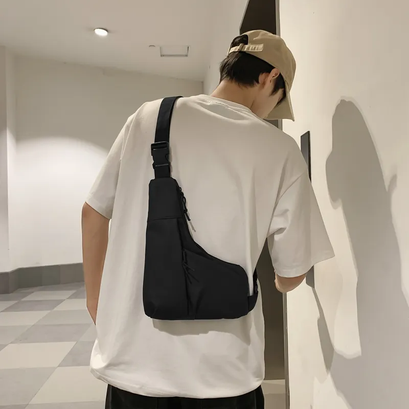 OUZIHUANG Oxford Cell Phone Fanny Pack Sling Bag Shoulder Bag Crossbody Bag Regular Unisex Black/White-8