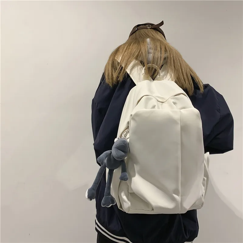 Deli Bear Nylon Backpack Regular Unisex Black/White/Pink/Red/Gray/Green-28