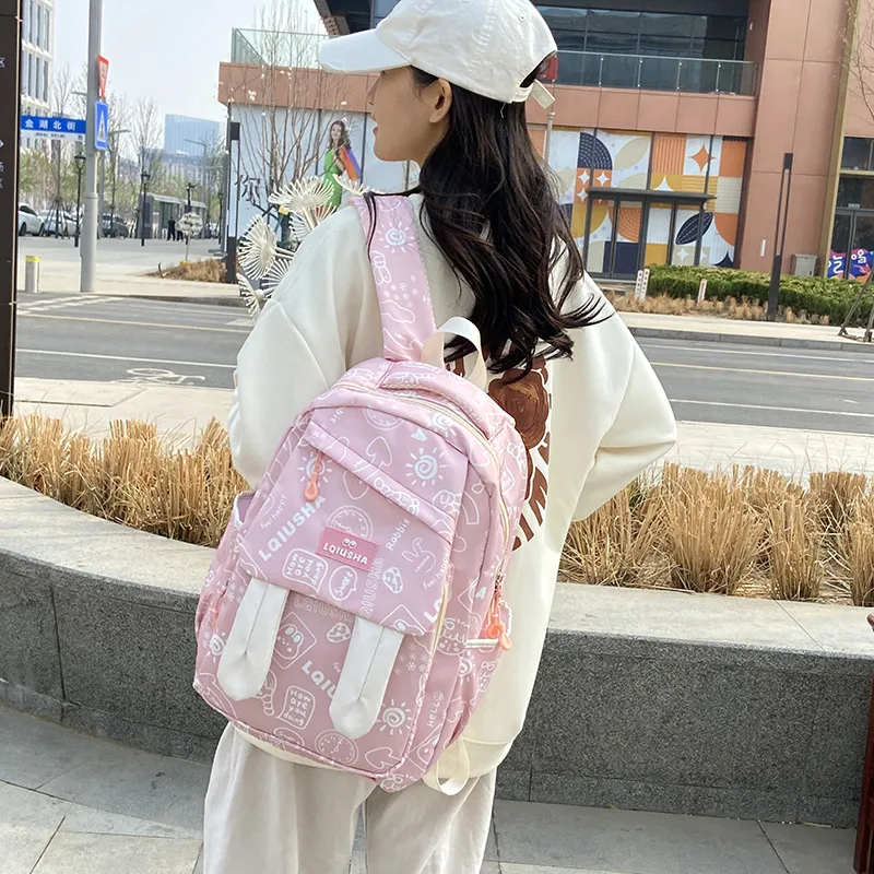 Deli Bear Canvas Backpack Unisex Multicolor-22