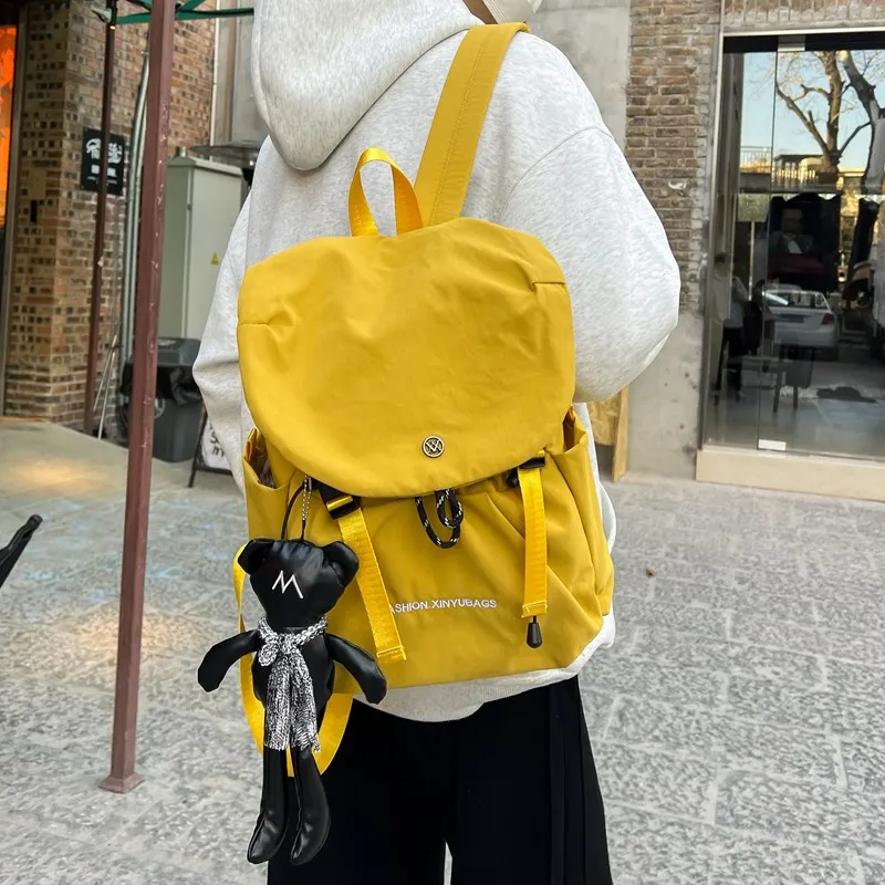 Deli Bear Nylon Fabric Backpack Regular Unisex Multicolor-9