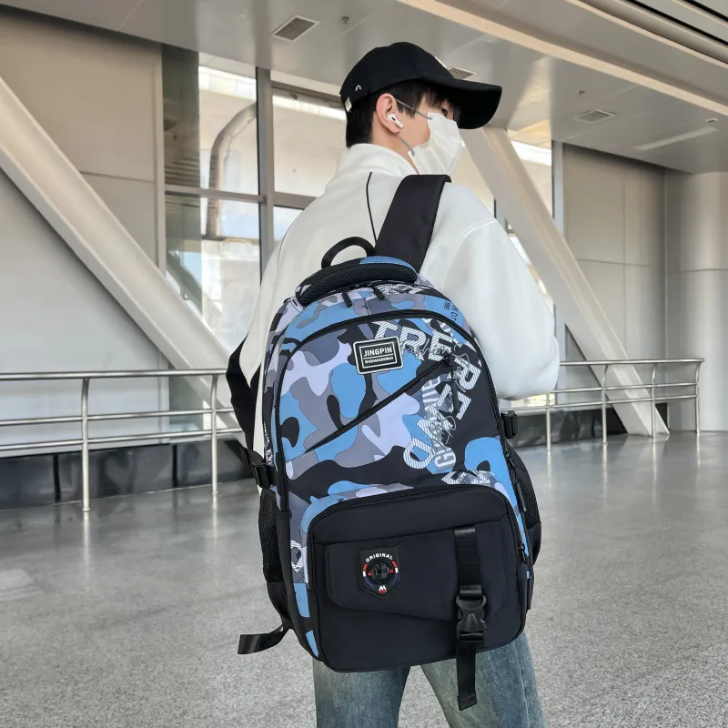 Deli Bear Nylon Fabric Backpack Regular Unisex Multicolor-9