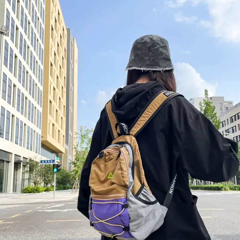 Tong Tong Rabbit Washed Cloth Backpack Large Size Unisex Multicolor-4