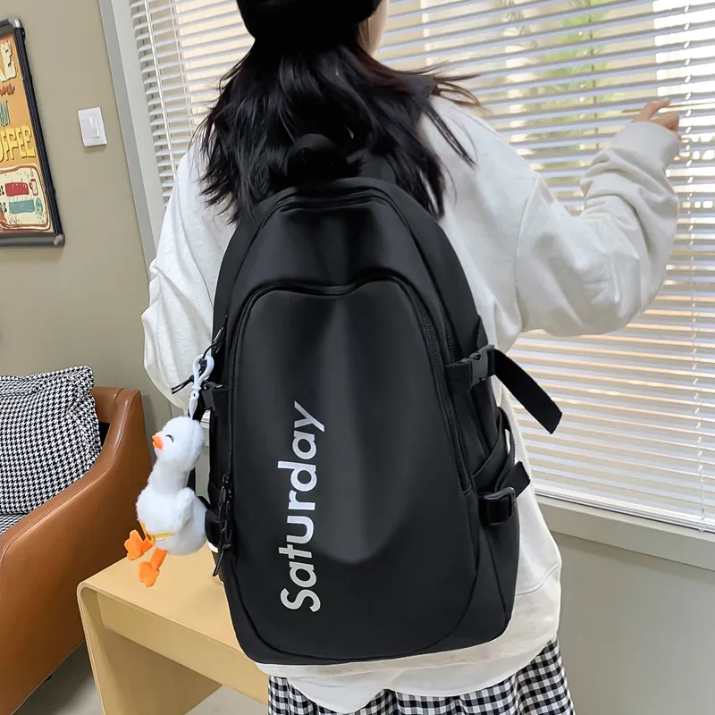 Deli Bear Nylon Backpack Regular Unisex Light Blue & Orange/Purple/Orange & Dark Blue/White/Gray/Black-22