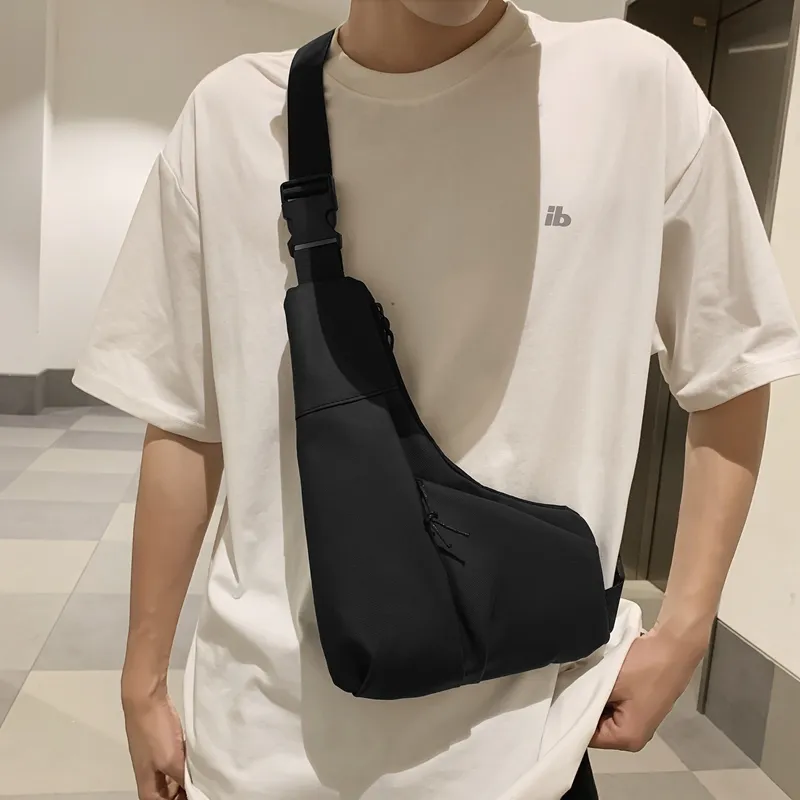 OUZIHUANG Oxford Cell Phone Fanny Pack Sling Bag Shoulder Bag Crossbody Bag Regular Unisex Black/White-10