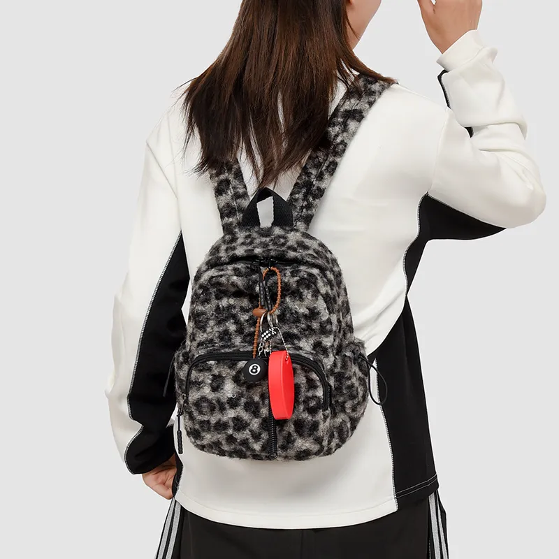 OUZIHUANG Plush Backpack Women's Multicolor-1