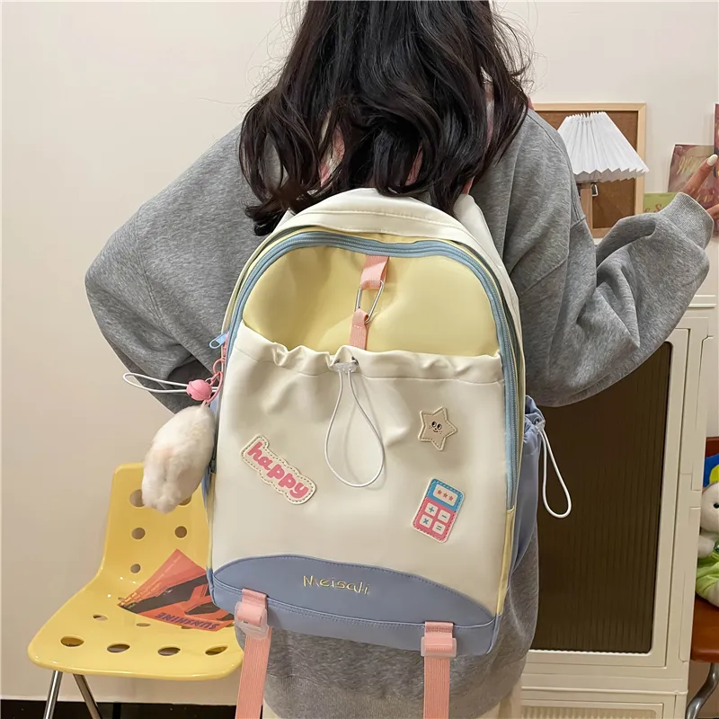 Tong Tong Rabbit Nylon Backpack Regular Women's Multicolor-18