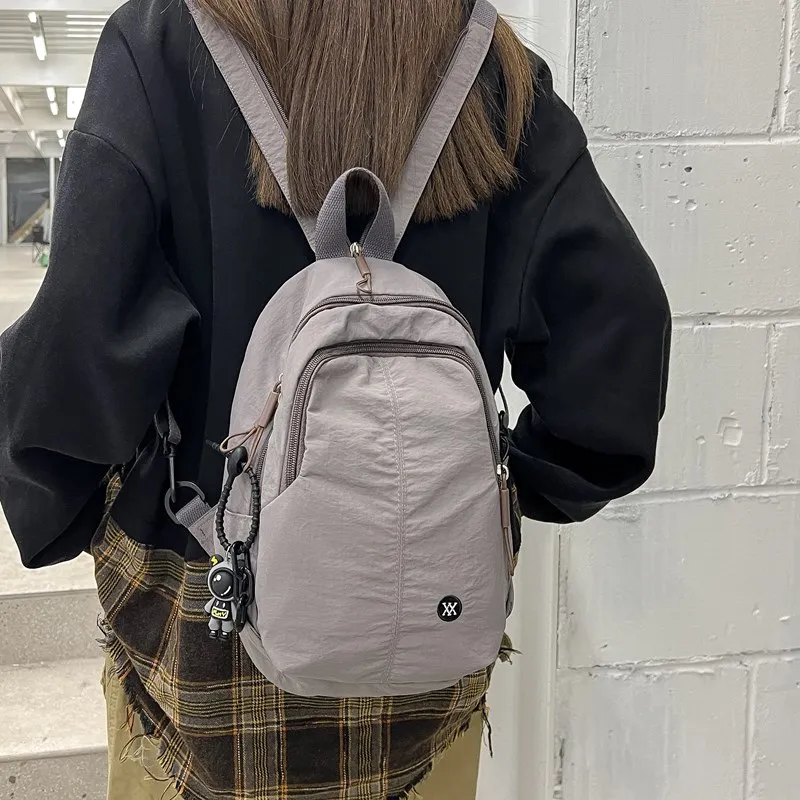 Deli Bear Nylon Fabric Backpack Regular Unisex Egg Yolk Sand\ Black \ Ecru \ Vanilla Cream-15
