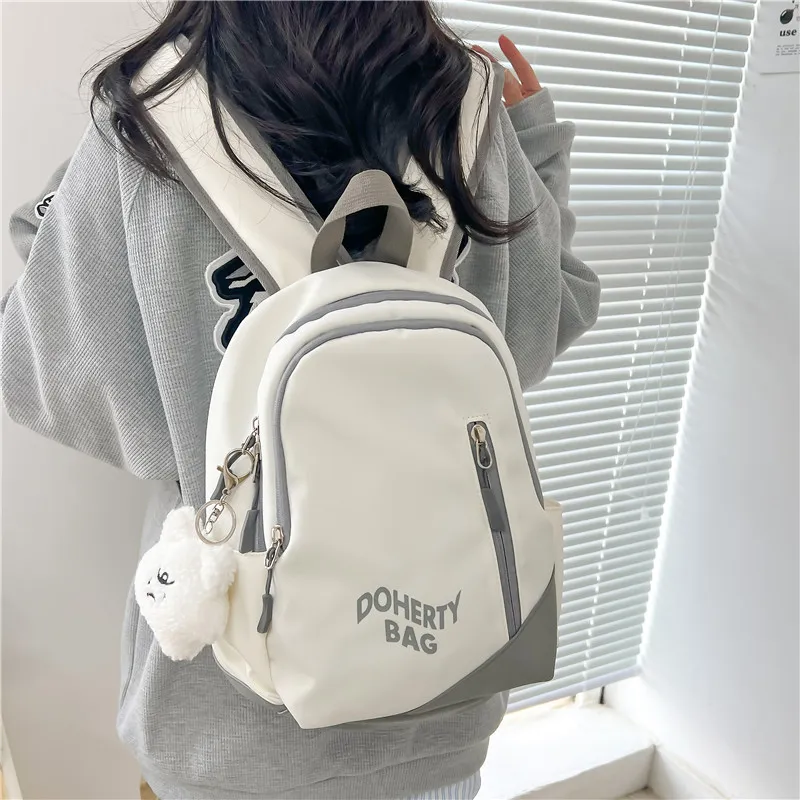 Deli Bear Nylon Backpack Regular Women's Pink/Black/Red White/Gray White/Gray Blue-25