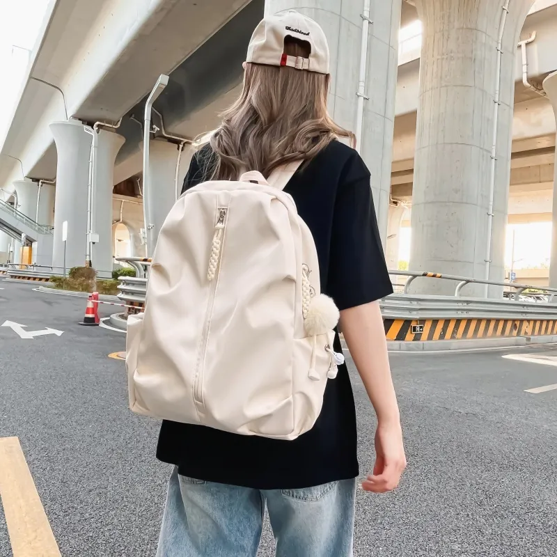 Tong Tong Rabbit Nylon Backpack Large Size Unisex Multicolor-22