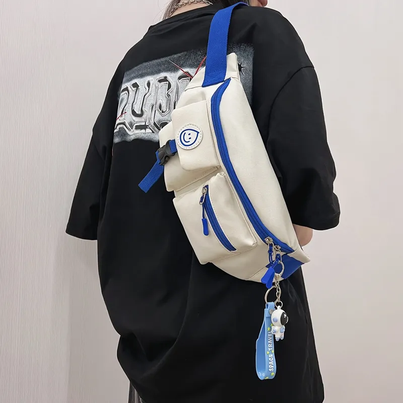 Deli Bear Nylon Sling Bag Regular Unisex White Red/White Blue/Black-13