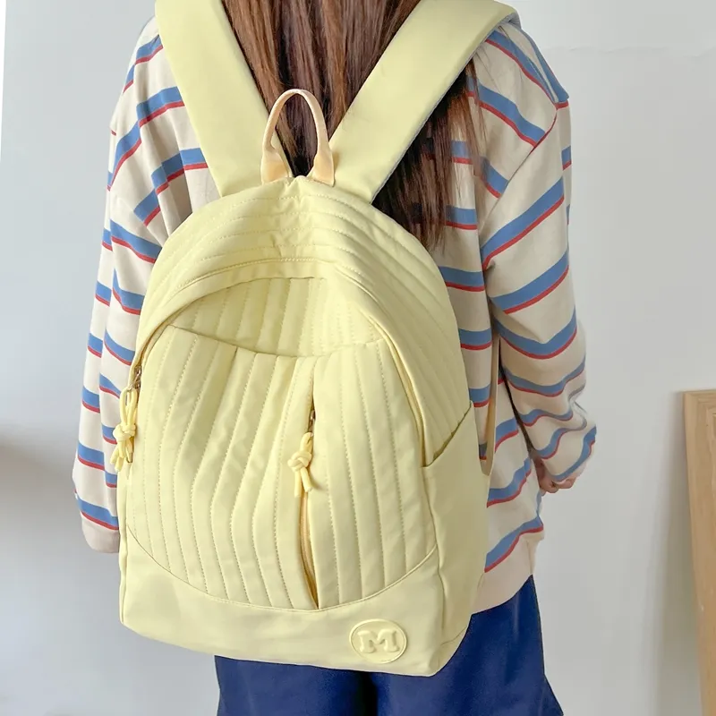 Deli Bear Nylon Fabric Backpack Regular Unisex Multicolor-7