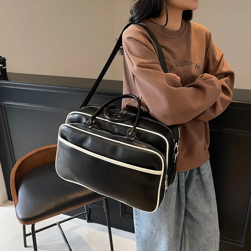 OUZIHUANG PU Travel Bag Women's Multicolor-1