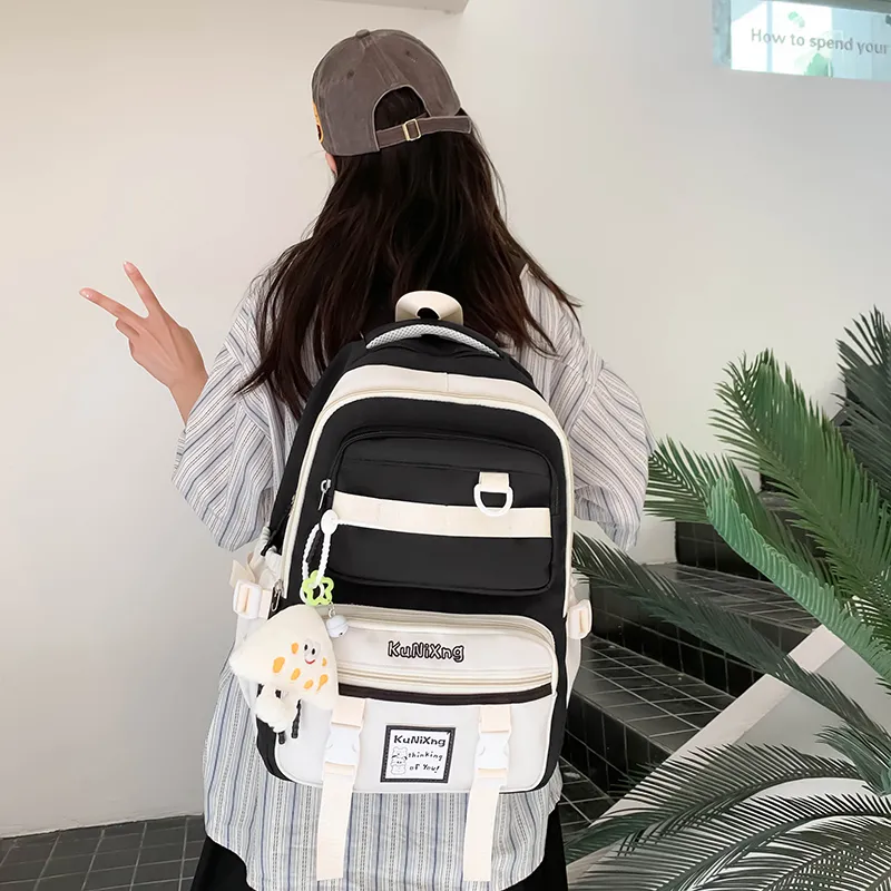 Tong Tong Rabbit Nylon Backpack Regular Women's Purple & White/Purple & Yellow/White & Orange/Black & White-17