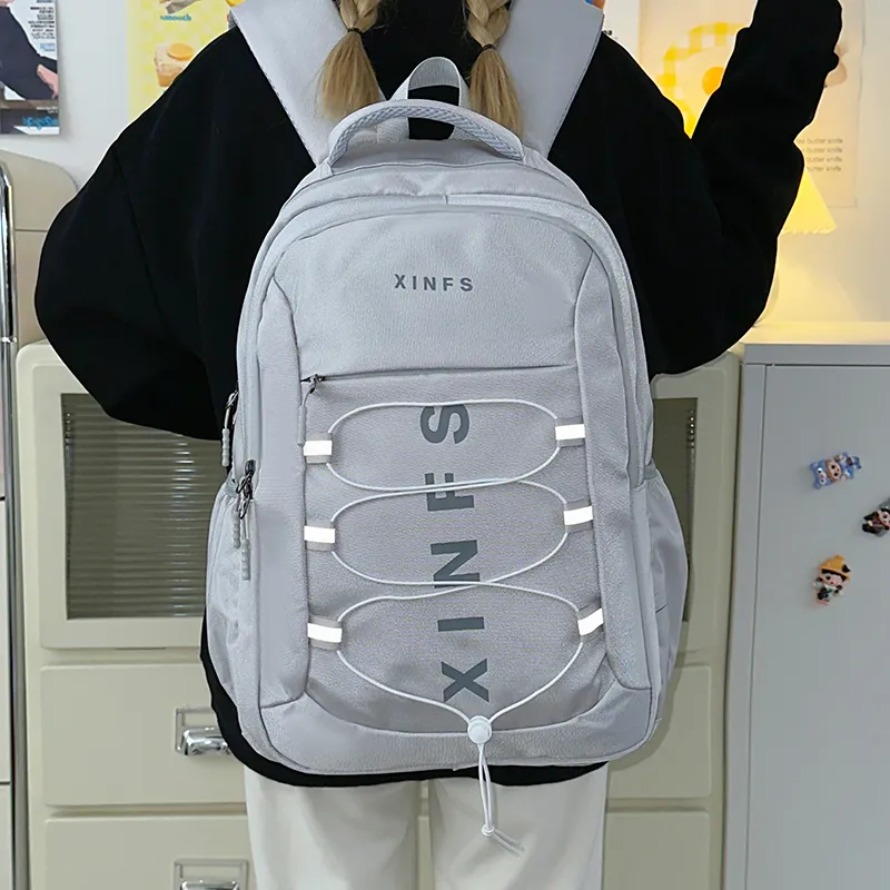 Tong Tong Rabbit Nylon Backpack Unisex Gray/Black-2