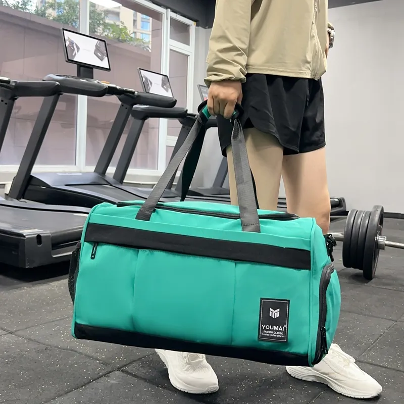 Deli Bear Nylon Gym Bag Unisex Black/Pink/Gray/Red/Yellow/Blue/Turquoise-32