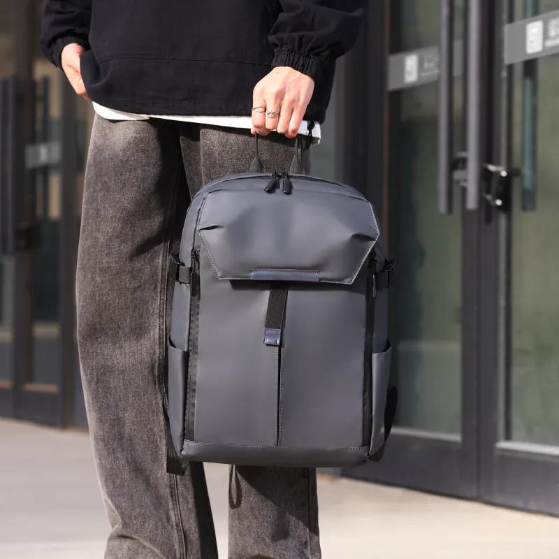 Tong Tong Rabbit Oxford Backpack Men's Black/Blue/Gray-10