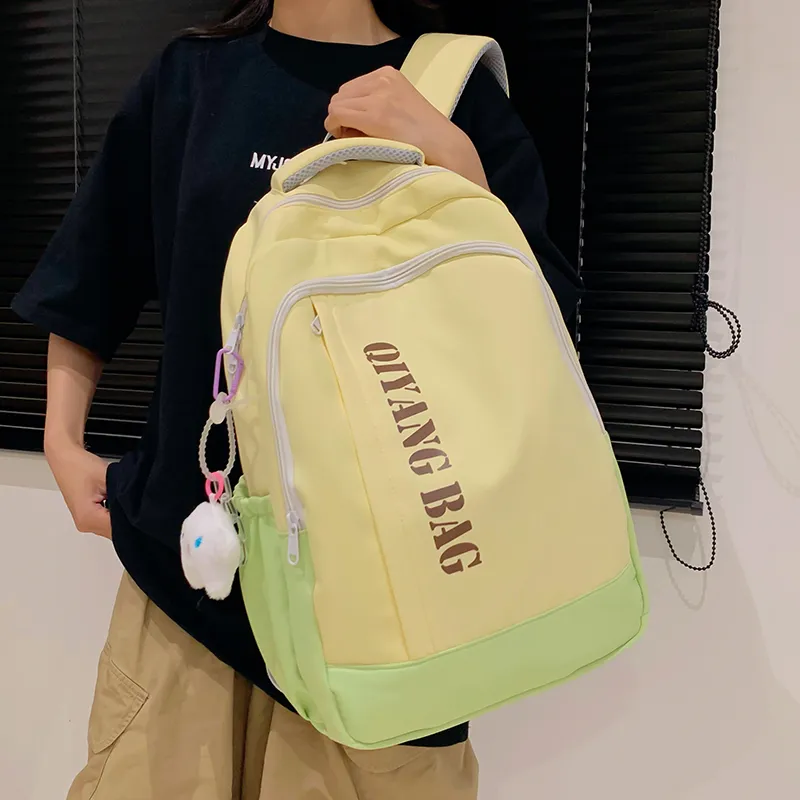 Tong Tong Rabbit Nylon Backpack Large Size Unisex Multicolor-7