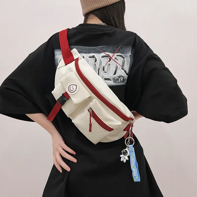 Deli Bear Nylon Sling Bag Regular Unisex White Red/White Blue/Black-5