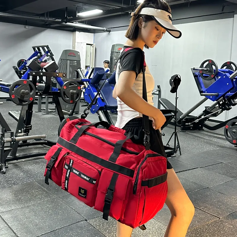 Deli Bear Oxford Gym Bag Large Size Unisex Multicolor-17