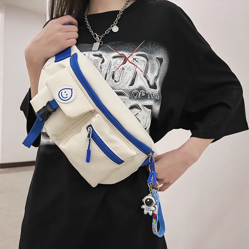 Deli Bear Nylon Sling Bag Regular Unisex White Red/White Blue/Black-8