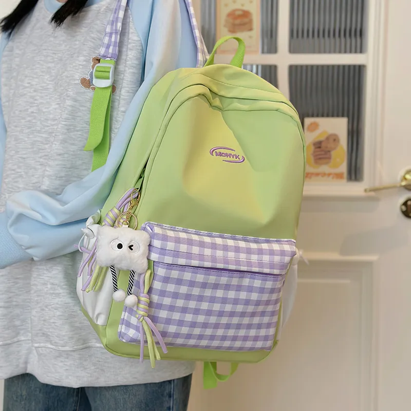 OUZIHUANG Nylon Backpack Women's Multicolor-20