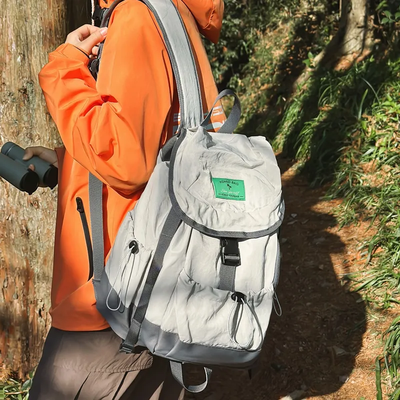 OUZIHUANG Nylon Backpack Large Size Unisex Multicolor-8