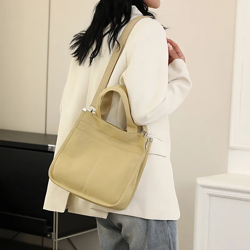 Deli Bear Canvas Handbag Women's Orange Red/Black/Yellow/Coffee-9