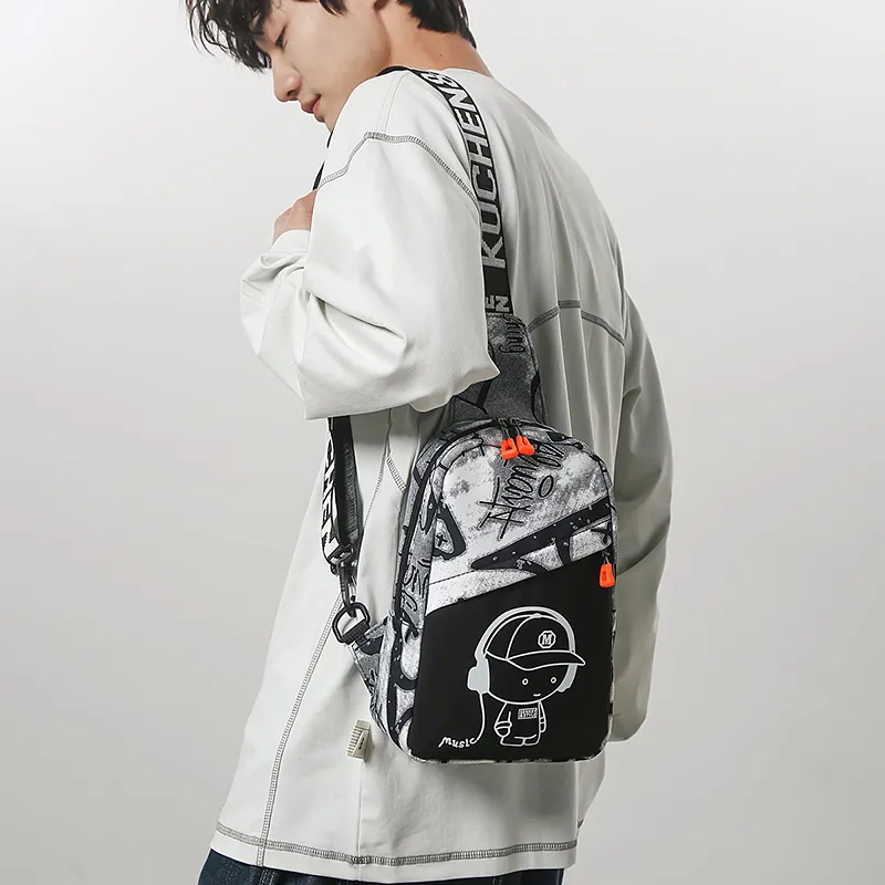 Tong Tong Rabbit Nylon With Mesh Sling Bag Men's Multicolor-6