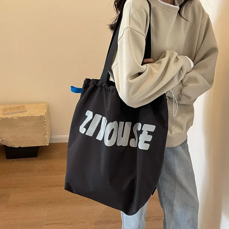 OUZIHUANG Canvas Bucket Bag Handbag Shoulder Bag Regular Women's Yellow/Ecru/Black/Khaki-15