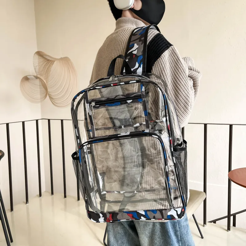 Tong Tong Rabbit Plastic Film Backpack Regular Unisex Multicolor-13