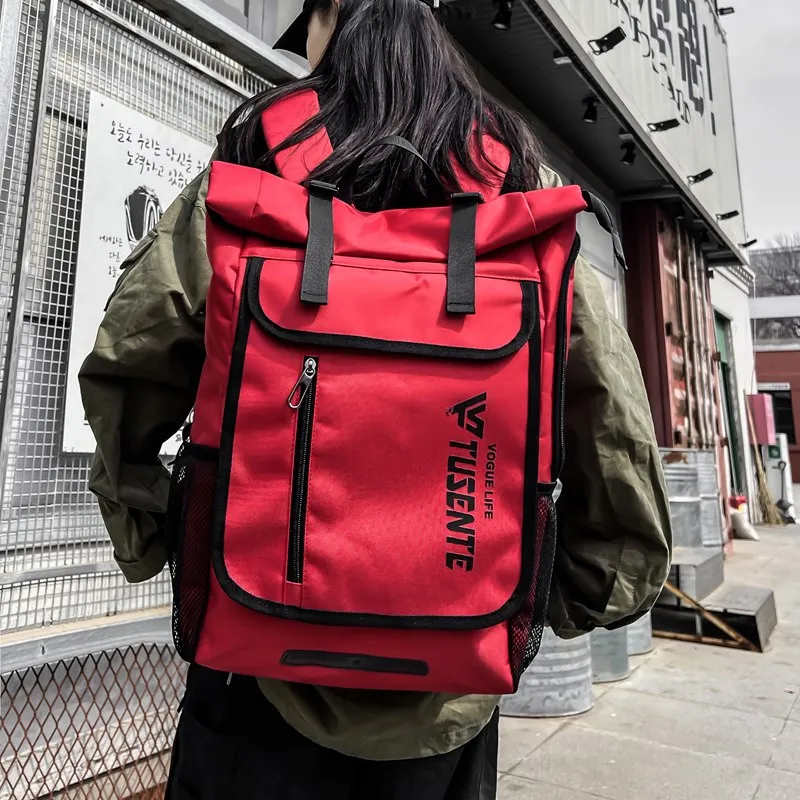 Deli Bear Oxford Gym Bag Backpack Regular Unisex Black/Red/Light Gray/Dark Gray-6